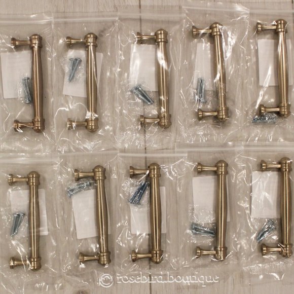 10 Liberty Charmaine 3-3/4 inch (96 mm) Center-to-Center Champagne Bronze Pulls - Picture 2 of 5